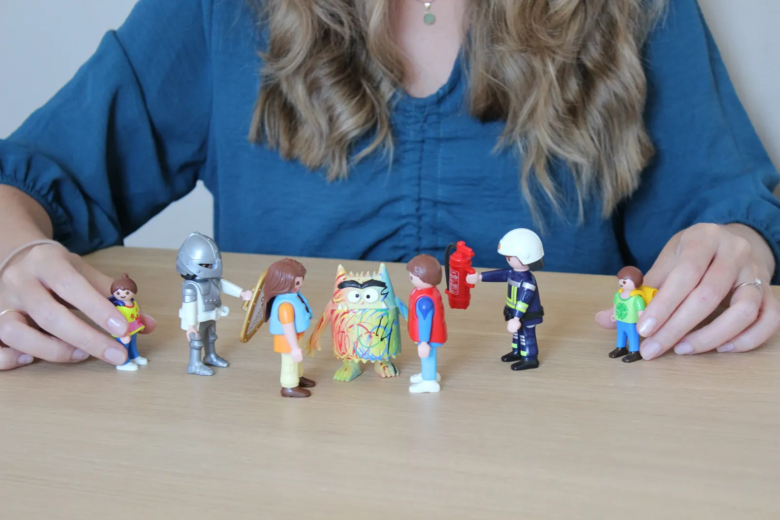 Mapa de un caso con figuras de Playmobil, un recurso que se usa en la supervisión clínica